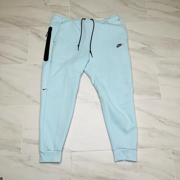 Nike Tech Fleece Joggers Tapered Pants Glacier Blue HV0959-474 2XL - Picture 1 of 4